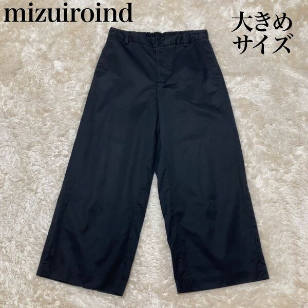 mizuiroind ミズイロインド　ワイドイージーパンツ　ガウチョパンツ　L