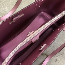 COACH F48734 コーチ アベニュー ダブルフェイス レザーキャリーオール 2way トートバッグ 斜め掛け ショルダーバッグ ピンク_画像4