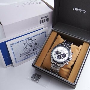 美品 SEIKO SBPY165 V175-0FA0 セイコー クロノグラフ Sシリーズ シルバー文字盤 ソーラー電波 腕時計