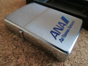 ZIPPO 『ANA The World's 5-Star Airlines 全日本空輸 全日空 』1989年6月製造 イタリック体 オイルライター ジッポー 廃版激レア 未使用品