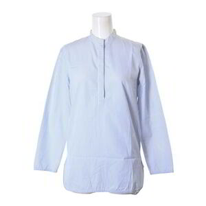 CELINE フィービー期 トリオンフ刺繍 ストライプ シャツ 34 ライトブルー セリーヌ KL4BLAP203