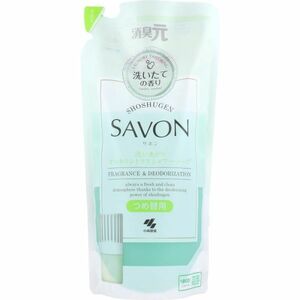 小林製薬 消臭元 SAVON サボン 室内/トイレ用 洗いたての香り 洗いあがりすっきりシトラスシャワーソープ 詰替用 400mL X6パック