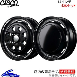 MID ガルシア シスコ ブラックムーン 4本セット ホイール プレオプラス【14×4.5J 4-100 INSET45】LA300F/LA310F Garcia CISCO BLACKMOON