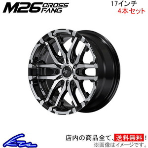 MID ナイトロパワー M26クロスファング 4本セット ホイール【17×6.5J 6-139 INSET38 ブラックメタリック】NITRO POWER M26 CROSS FANG