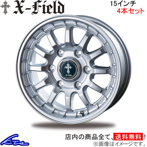 インターミラノ クロスフィールドα 4本セット NV350キャラバン【15×6J 6-139 INSET43 SI】E26 INTER MILANO X-FIELD アルファ アルミ