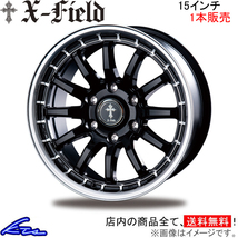 インターミラノ クロスフィールドα 1本販売 ホイール【15×6J 6-139 INSET33 BK/RP】INTER MILANO BEST X-FIELD アルファ アルミホイール_画像1