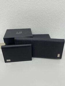 1円〜 dunhill ダンヒル 長財布 二つ折り財布 財布 カードケース ブラック メンズ 売り切り