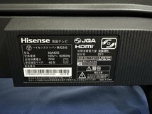 Hisense ハイセンス フルハイビジョン SMART 液晶テレビ ブラック 40A40G 40V型 2021年製 動作品 中古_画像4