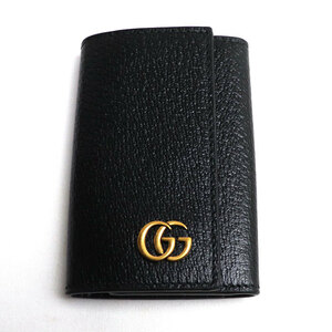 GUCCI グッチ GGマーモント レザー キーケース キーケース ブラック 435305 DJ20T 1000 ユニセックス 中古