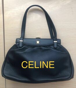 ヴィンテージ　CELINE セリーヌ　オールドセリーヌ がま口　ミニバッグ