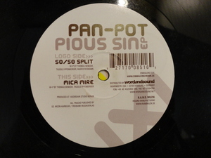 Pan-Pot - Pious Sin EP オリジナル原盤 12 ミニマル・テック・サウンド 50/50 Split - Mica Mire 収録　視聴