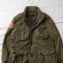 トミー ヒルフィガー ジャケット 大きいサイズ 長袖 レディースファッション L TOMMY HILFIGER アウター ミリタリー ワッペン A01287_画像1