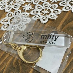  Miffy hotel key holder postage 120 new goods [ length 1.5cm× width 8cm× thickness approximately 1cm ] key ring clear 