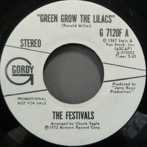 【SOUL 45】FESTIVALS - GREEN GROW THE LILACS / (STEREO) (s231015026)
