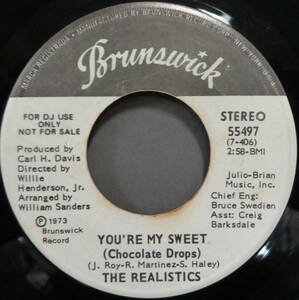【SOUL 45】REALISTICS - YOU'RE MY SWEET / (STEREO) (s231027001)