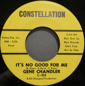 【SOUL 45】GENE CHANDLER - IT'S NO GOOD FOR ME / FROM DAY TO DAY (s231010039)