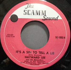 【SOUL 45】HAYWARD LEE - IT'S A SIN TO TELL A LIE / OOGALOO (s231028013)