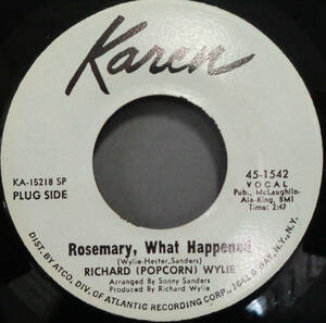 【SOUL 45】RICHARD (POPCORN) WYLIE - ROSEMARY,WHAT HAPPENED / (INSTR.) (s231027008)