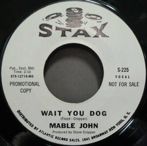【SOUL 45】MABLE JOHN - WAIT YOU DOG / I'M A BIG GIRL NOW (s231030008)