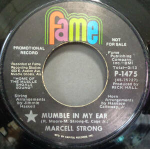 【SOUL 45】MARCELL STRONG - MUMBLE IN MY EAR / WHAT YOU'RE MISSIN SOMEONE'S GETTIN (s231015011)