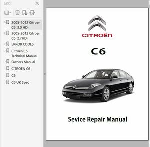 シトロエン　C6 　ワークショップマニュアル サービスマニュアル 整備書 　ボディー修理　　修理書