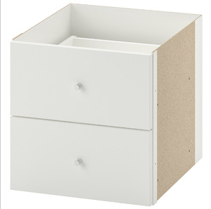 送料無料 ★ 未開封 ! IKEA イケア KALLAX カラックス インサート 引き出し2段 ホワイト 白 33x33cm 203.518.79 Tord Bjrklund