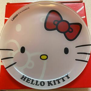 ハローキティ HELLO KITTY サンリオ お皿 ローソン　ガラス2枚セット