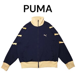 PUMA　ハイネックトラックジャケット　ロゴ刺繍　プーマ　ジャージ　古着