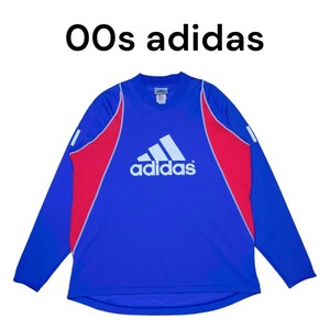 00s adidas Performance Logo большой принт игра рубашка б/у одежда Adidas 