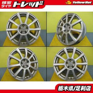 プリウス 中古 4本 社外 アルミ 5H100 17インチ 7J ET48 86 BRZ ウィッシュ フォレスター インプレッサ アウトバック CT200 足利