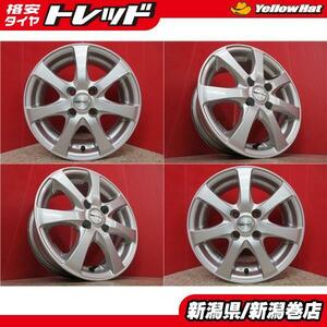 送料無料 4本 ダンロップ PRD 14inch ホイール セット 5.5J +38 4H 100 シエンタ ポルテ NCP81G NCP85G NNP10 NNP11 NNP15