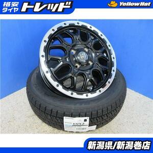 送料無料 4本 新品 ブリヂストン VRX2 155/65R14 スタッドレス タイヤ MUD BAHN XR-800M ホイ-ル セット 国産 冬 23年製 N-BOX デイズ 新潟