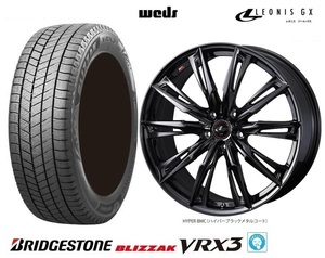 取寄せ品 4本 WEDS レオニスGX BC 8.0J+42 5H-114.3 ブリヂストン VRX3 2023年 225/60R18インチ エクストレイル レガシィアウトバック