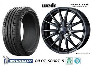 取寄せ品 4本SET WEDS スポルト2 7.0J+48 5H-100 ミシュラン パイロットスポーツ5 215/45R17インチ プリウス カローラスポーツ 86 BRZ