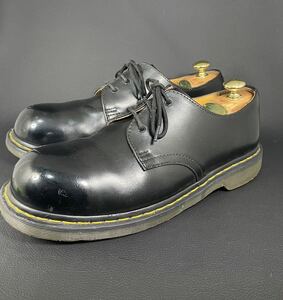 即決 Dr.MARTENS ドクターマーチン UK9 27.5cm相当 メンズ 3ホール 黒 スチールトゥ 安全靴 革靴 本革 ライダース