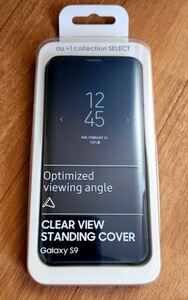 ギャラクシーs9 Galaxy S9 CLEAR VIEW STANDING COVER　ブラック　au +1 collection　SELECT　国内正規品 　SAMSUNG ギャラクシー　