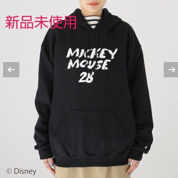 ■新品未使用【B.C STOCK/ベーセーストック】MICKEY MOUSE スウェットパーカー、Mサイズ、ブラック、黒
