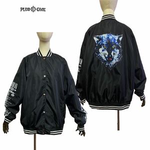 【Nier CLOTHING】LIGHT BLACK BLOUSON《Nier WOLF》F/ニーアクロージング/フリーサイズ/UNISEX/ナイロンジャケット/狼/軽量