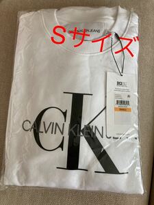 ☆Calvin Klein Jeans☆カルバンクライン CK ロゴ スウェット トレーナー クルーネック　ホワイト　S男女兼用