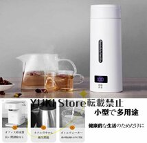 電気ケトル 小型 携帯用 電気ポット500ml 110V 旅行用 304ステンレス製 自動OFF 急速沸かし 空焚き防止機能 旅行カップ_画像4