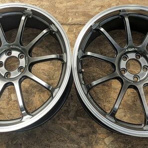 【希少！】ADVAN Racing RS-DF 19インチ 9.5J＋45 PCD100 5穴 5H ヨコハマ アドバン ZN6 86 BRZ プリウス レガシィ インプレッサ 2本の画像1