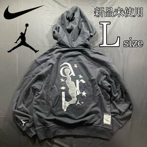 新品 NIKE AIR JORDAN 1 パーカー Lsize ナイキ エアジョーダン 1 フレンチテリー 黒 ピンク プルオーバー フーディ バックプリント AJ1