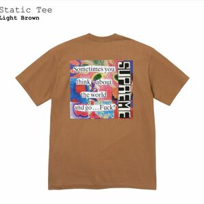 ★Supreme Static Tee Light Brown Lサイズ シュプリーム box logo Tシャツ アウター パーカー 新品 送料込