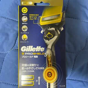 Gillette プロシールド 電動タイプ カミソリ 本体 1コ 替刃 2コ付 うち1コは本体に装着済