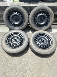 コンパクトカー用タイヤ＆ホイール4本セット　スチールホイール 鉄ホイール　165/70R14 スタッドレスタイヤ付　タイヤはおまけ程度です。