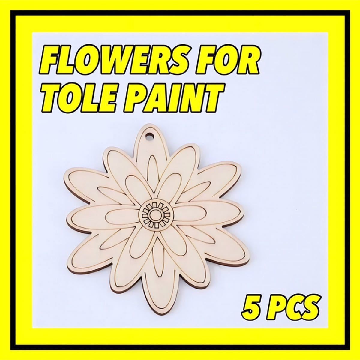 Tole painting, flowers, handmade, plain wood, materials, hobby, wall decoration, interior, ornament, unused item, Handmade items, interior, miscellaneous goods, ornament, object