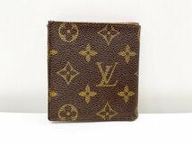 LOUIS VUITTON ルイヴィトン モノグラム 2つ折り財布 札入れ カードケース ヴィンテージ ブラウン_画像1