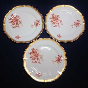 ノリタケ ダイヤモンドコレクション ミディーバルローズ ケーキ皿 3枚 Noritake MEDIEVAL ROSE