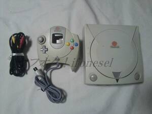 SEGA Dreamcast HKT-7100 white body controller AV cable set operation verification ending beautiful goods 