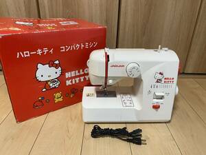 ジャガー製　SK-010　HELLO KITTY　ハローキティ　コンパクトミシン　通電確認　中古ジャンク